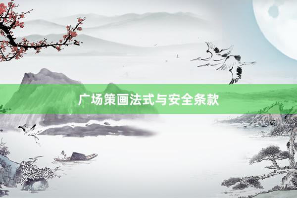 广场策画法式与安全条款